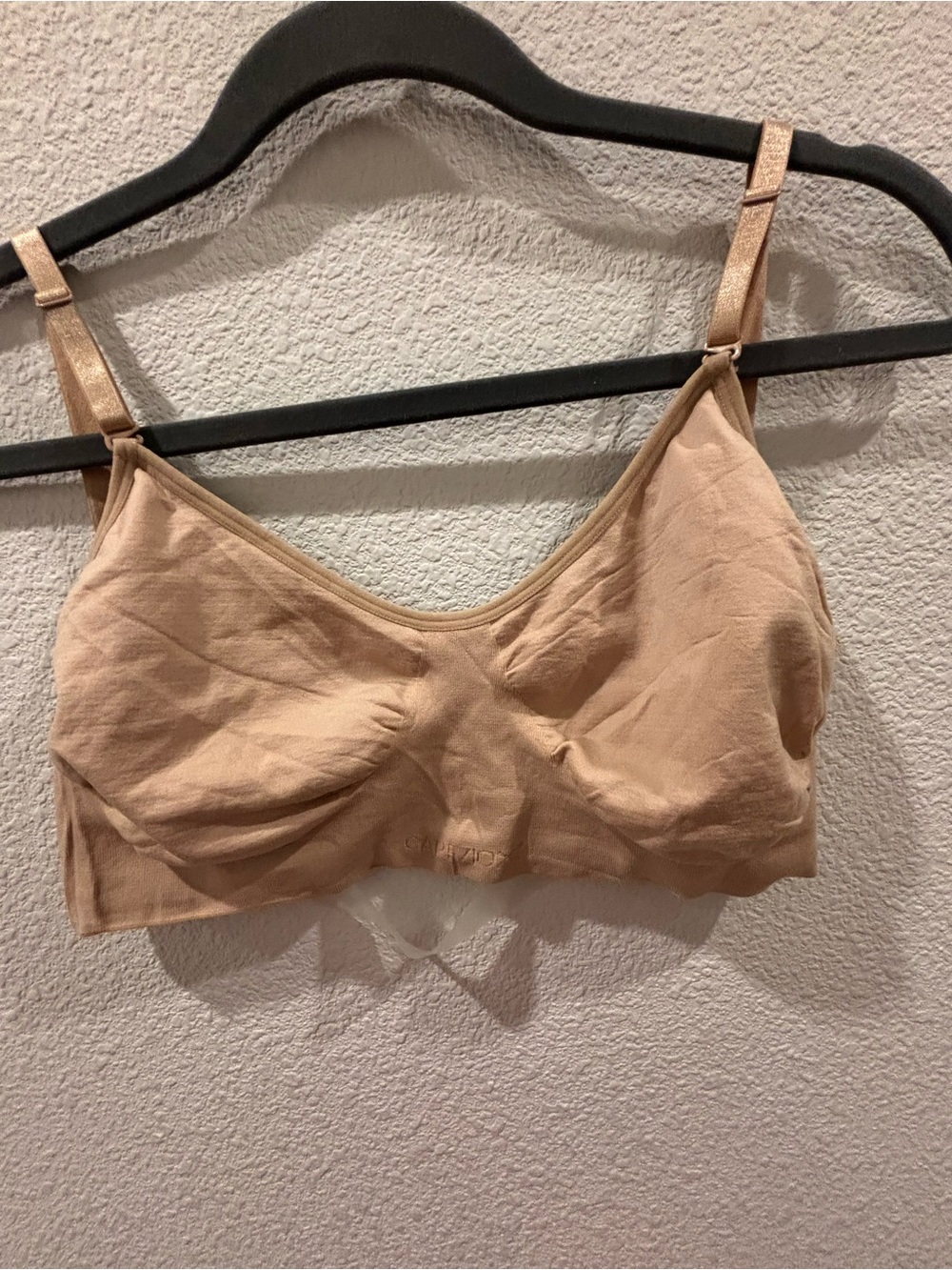 Capezio Nude Seamless Wireless Bralette - Light Beige